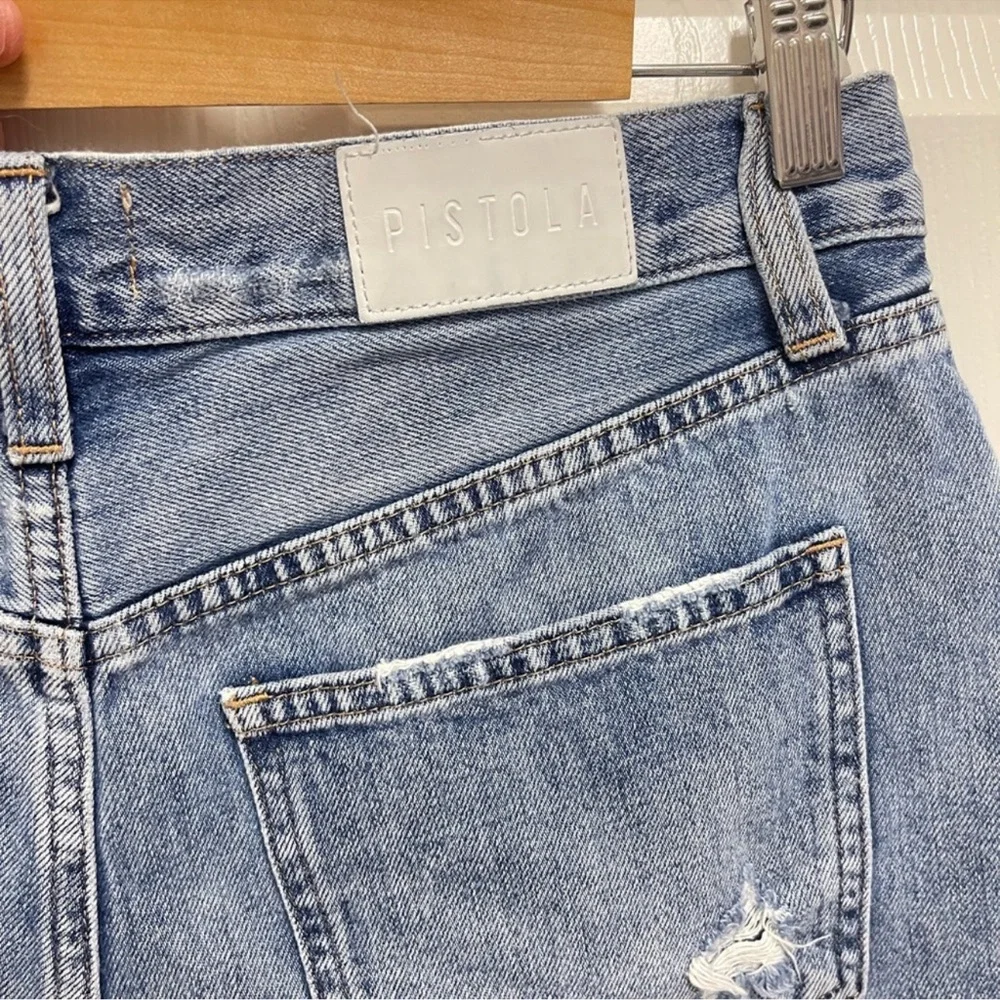 Pistola Distressed Denim Shorts. Sz 28 - Picture 6 of 10